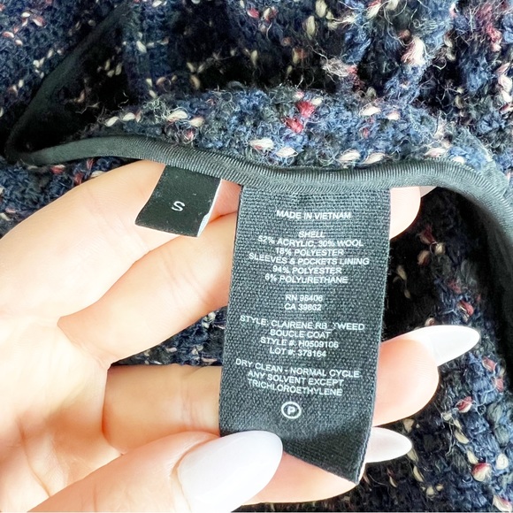 Theory tweed wool blend open front jacket size S - Picture 8 of 12